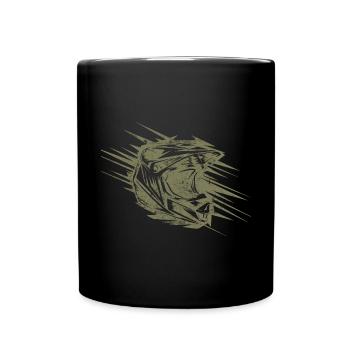 Motocross helmet - Full Colour Mug - black - Front