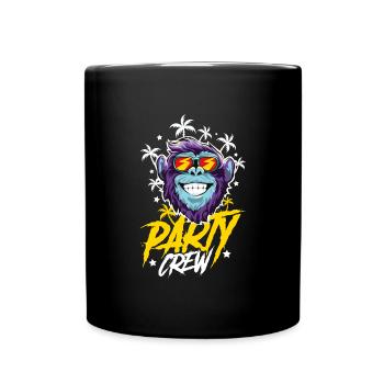 Équipe de fête de singe - Mug uni - noir - Devant