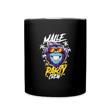 Malle Affe Party Crew - Tasse einfarbig - Schwarz - Vorne