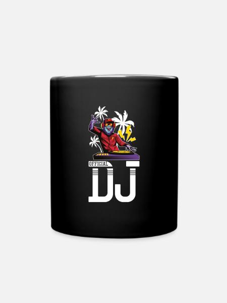 Soirée DJ Singe - Mug uni - noir