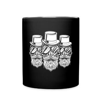 Junggesellenabschied groom crew hipster skelett - Tasse einfarbig - Schwarz - Vorne