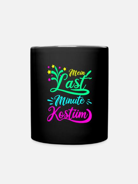 Fasching - Tasse einfarbig - Schwarz