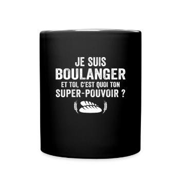 boulanger super-pouvoir ? - Mug uni - noir - Devant