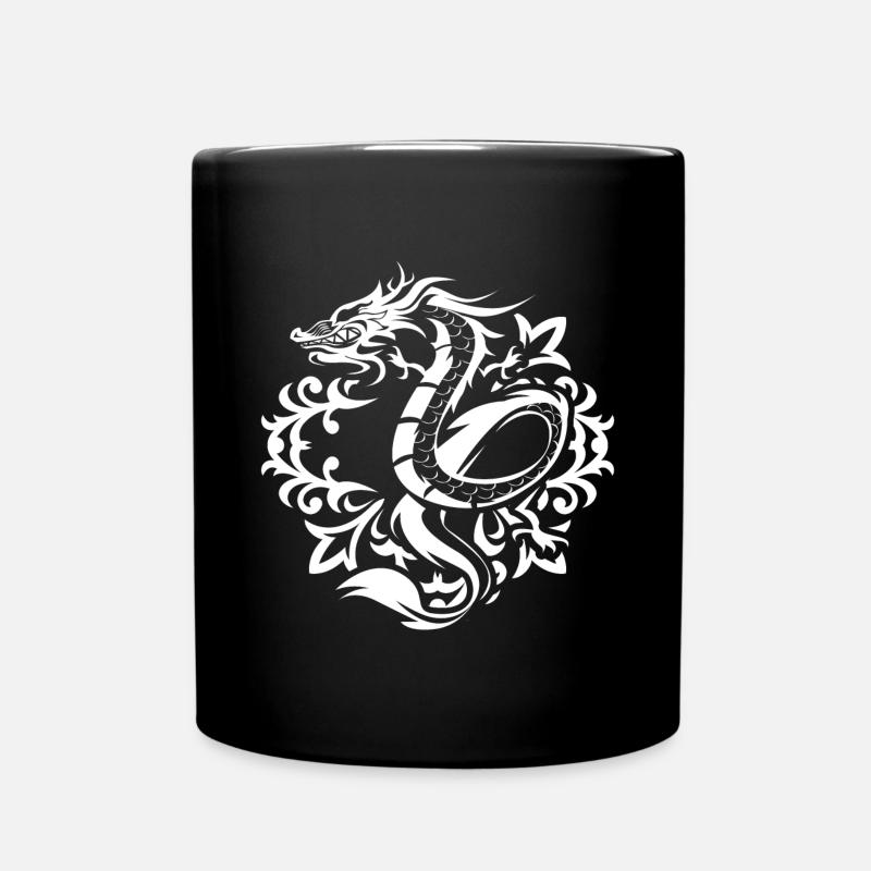 Drache ornamente - Tasse einfarbig - Schwarz