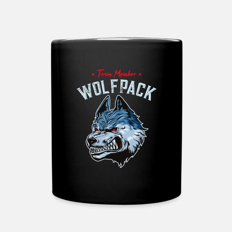 wolf wolfpack team - Tasse einfarbig - Schwarz