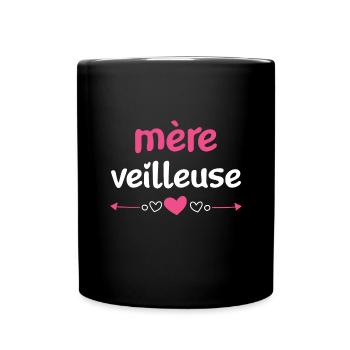 Mère-veilleuse cadeau - Mug uni - noir - Devant