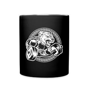 Bear beast workout - Full Colour Mug - black - Front