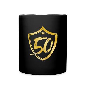 50 années d'or - Mug uni - noir - Devant