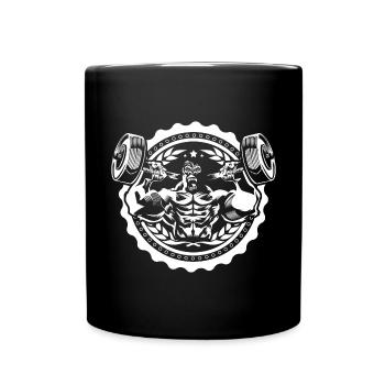 Logo de culturisme gorille - Mug uni - noir - Devant