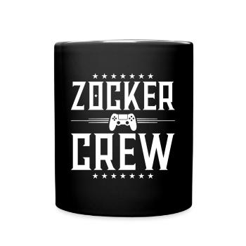 gamer crew zocker spiel - Tasse einfarbig - Schwarz - Vorne
