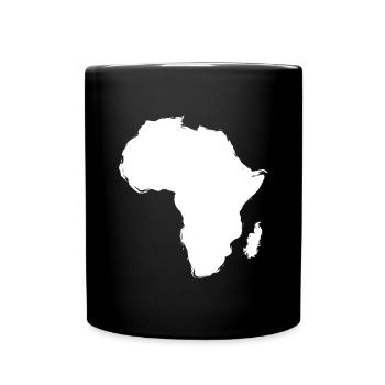 afrika silhouette - Tasse einfarbig - Schwarz - Vorne