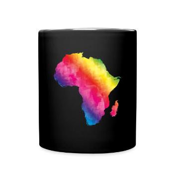 afrika bunt - Tasse einfarbig - Schwarz - Vorne