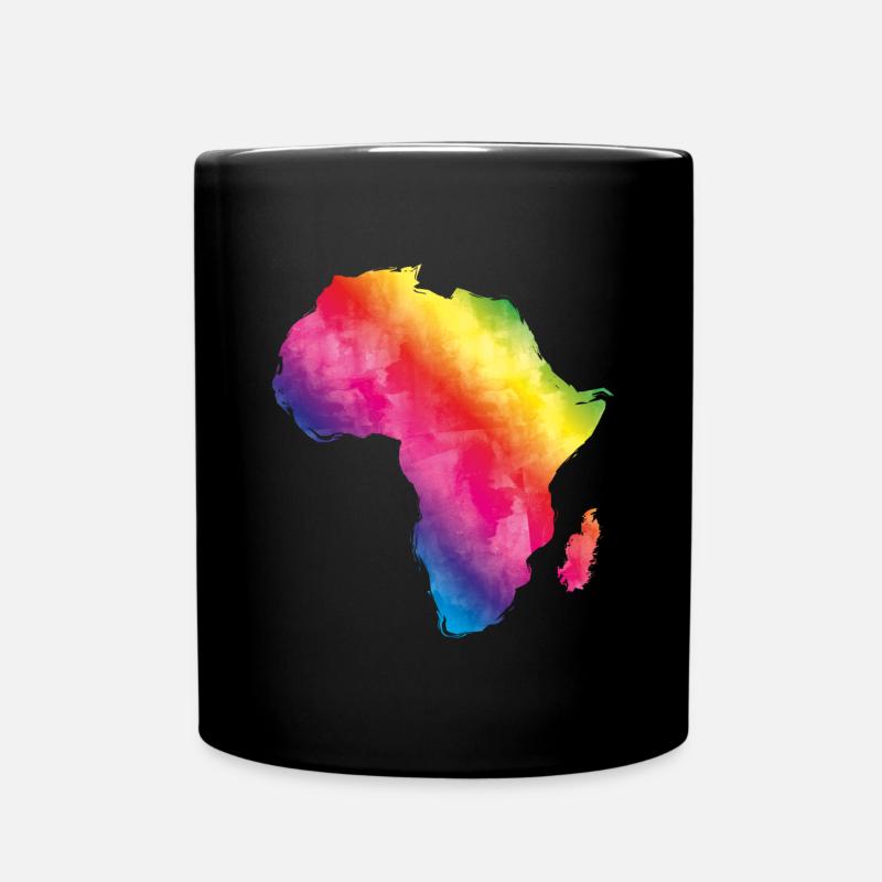 afrika bunt - Tasse einfarbig - Schwarz