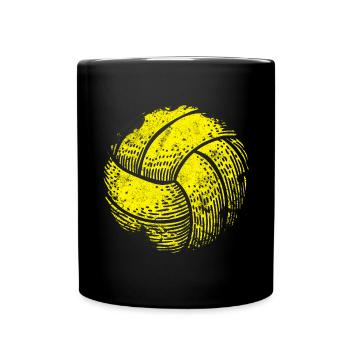 Symbole de ballon de volley-ball - Mug uni - noir - Devant