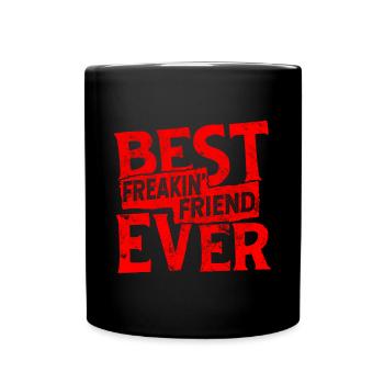 Bester Freund Beste Freundin - Tasse einfarbig - Schwarz - Vorne