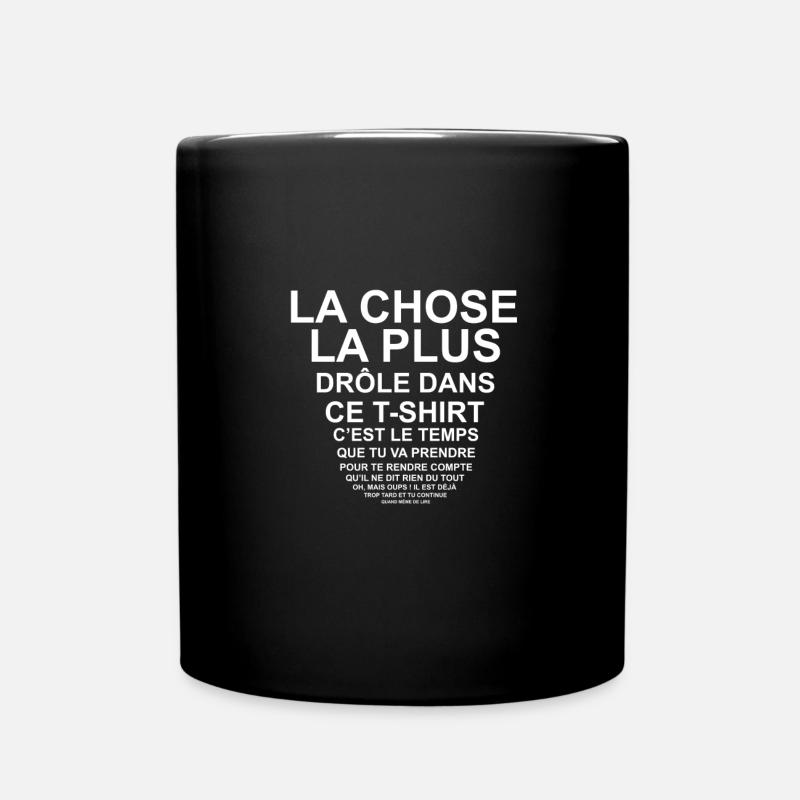 T-shirt drôle texte trop petit lecture difficile - Mug uni - noir