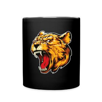 Lioness head animal - Full Colour Mug - black - Front