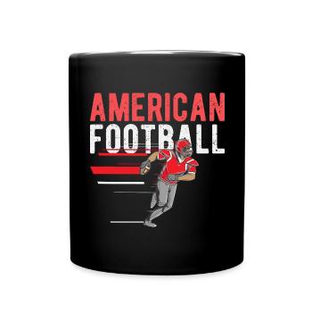 Football américain - Mug uni - noir - Devant