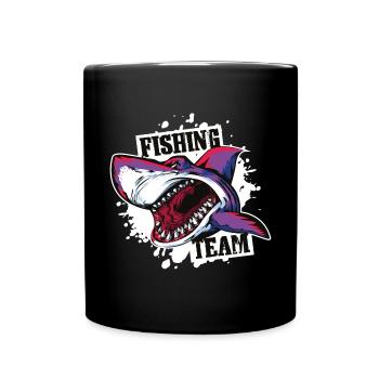 shark fishing team - Full Colour Mug - black - Front