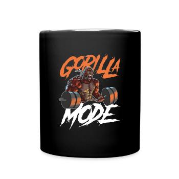 Gorilla mode beast power gym fitness - Full Colour Mug - black - Front