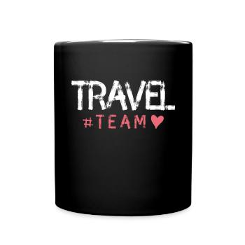 Voyage coeur de l'équipe de voyage - Mug uni - noir - Devant
