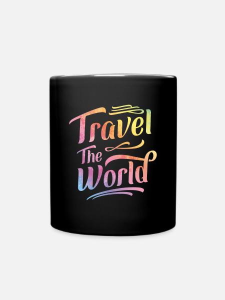 Weltreise Travel Urlaub - Tasse einfarbig - Schwarz