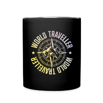 Voyage boussole voyage vacances - Mug uni - noir - Devant
