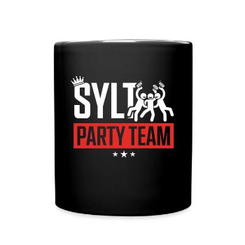 Sylt Party Team Urlaub - Tasse einfarbig - Schwarz - Vorne