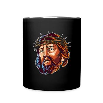 Tête de Jésus-Christ - Mug uni - noir - Devant