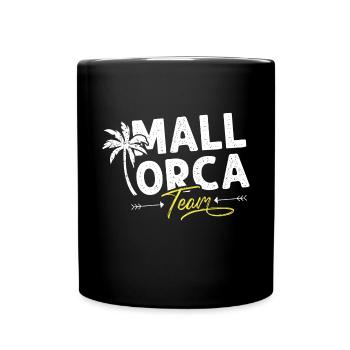 Mallorca Team Urlaub - Tasse einfarbig - Schwarz - Vorne