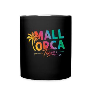 Mallorca Team Urlaub - Tasse einfarbig - Schwarz - Vorne
