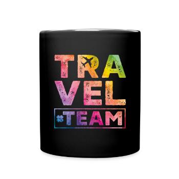 Voyage coeur de l'équipe de voyage - Mug uni - noir - Devant