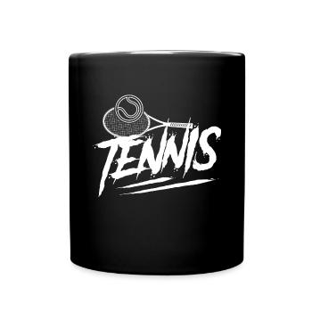 Raquette de tennis sport tennis - Mug uni - noir - Devant
