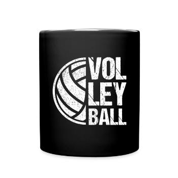 Ballon de sport symbole de volleyball - Mug uni - noir - Devant