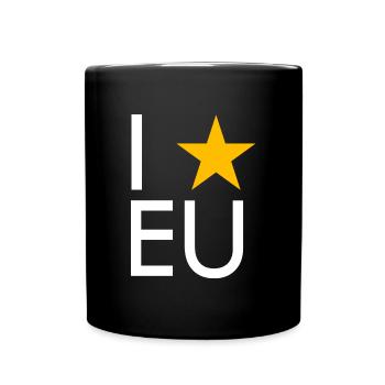 J'aime l'UE - Mug uni - noir - Devant