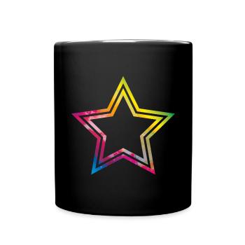 stern bunt symbol - Tasse einfarbig - Schwarz - Vorne