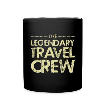 Travel Crew Spruch - Tasse einfarbig - Schwarz - Vorne