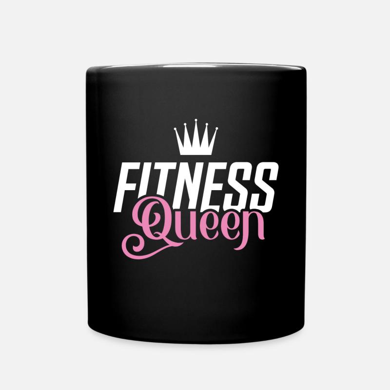 Fitness Queen Krone Workout - Tasse einfarbig - Schwarz