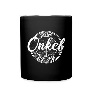 Onkel - Tasse einfarbig - Schwarz - Vorne
