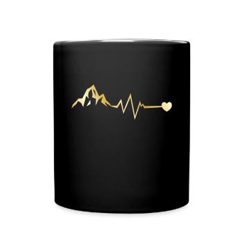 Mountains Pulse Gold Mountain Frequency - Full Colour Mug - black - Front