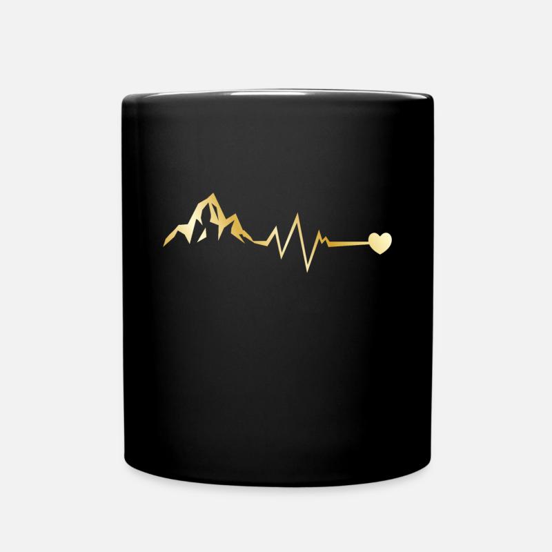 Berge Puls Gold Mountain Frequenz - Tasse einfarbig - Schwarz