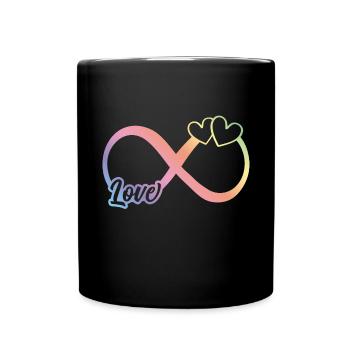liebe unendlich infinity symbol - Tasse einfarbig - Schwarz - Vorne