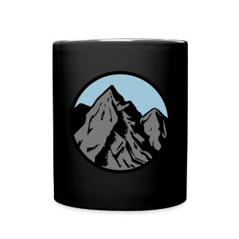 mountains symbol - Full Colour Mug - black - Front