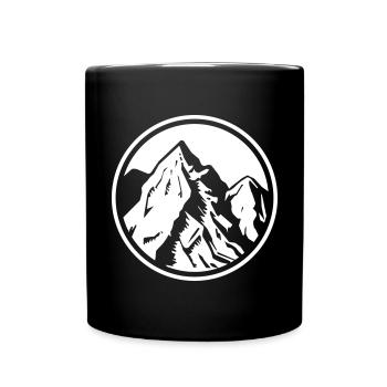 mountains symbol - Full Colour Mug - black - Front