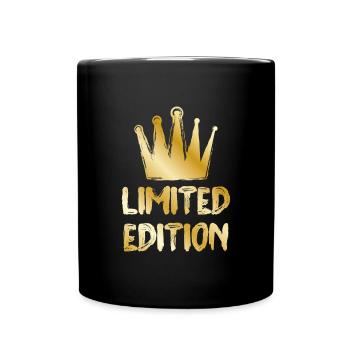 Couronne en or en édition limitée - Mug uni - noir - Devant