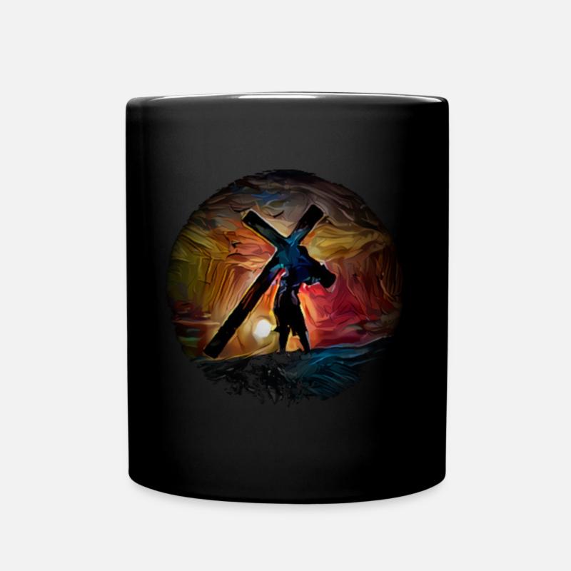 Idée de cadeau croix de croyance de religion chrétienne - Mug uni - noir