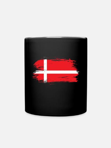 Dänemark Flagge - Tasse einfarbig - Schwarz