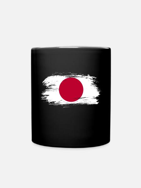 Japan Flagge - Tasse einfarbig - Schwarz