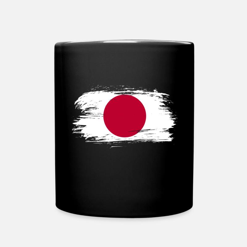 Japan Flagge - Tasse einfarbig - Schwarz