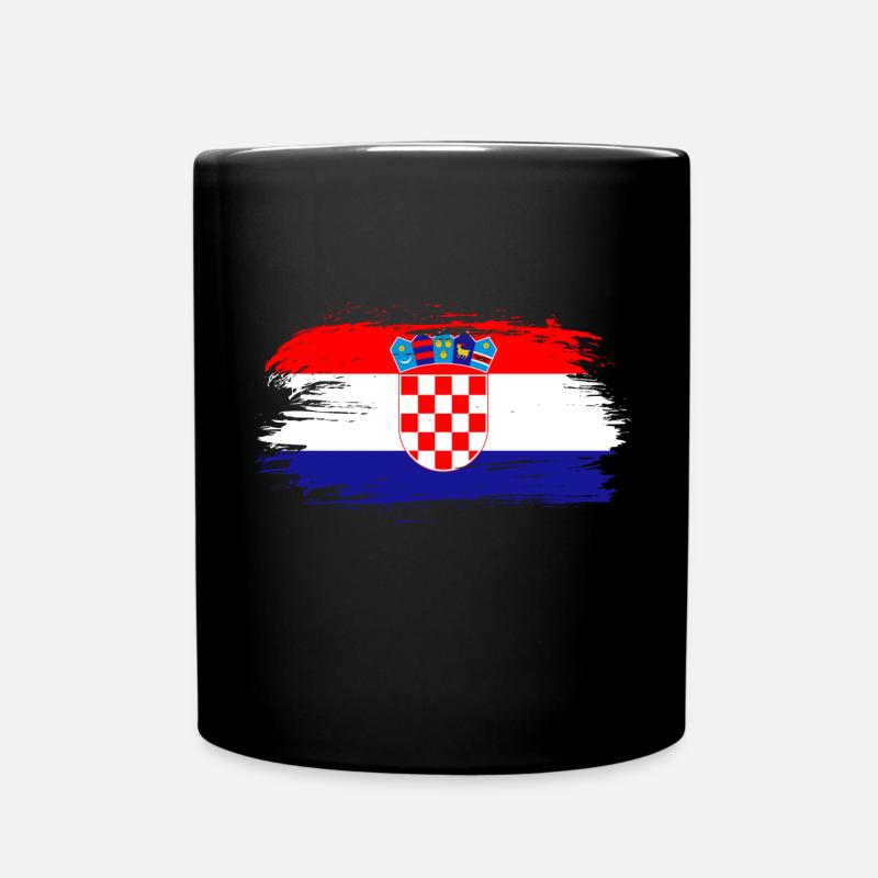 Kroatien Flagge - Tasse einfarbig - Schwarz